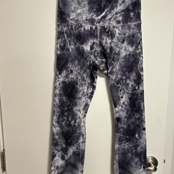 Lululemon Wunder Under Marble Dye High Rise Crop 21" Marble Dye Classic Navy - Picture 4 of 5